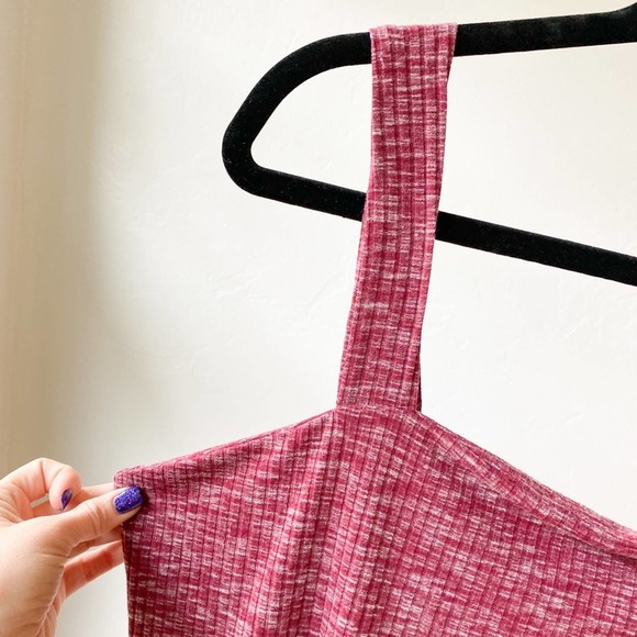 BOBEAU for NORDSTROM Women's Maroon Space Dye Sleeveless Ribbed Knit Shell sz XL - Picture 5 of 13